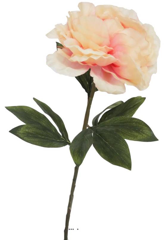 Pivoine artificielle Rose tendre H 63 cm très belle tête - couleur: Rose pâle - Image 1