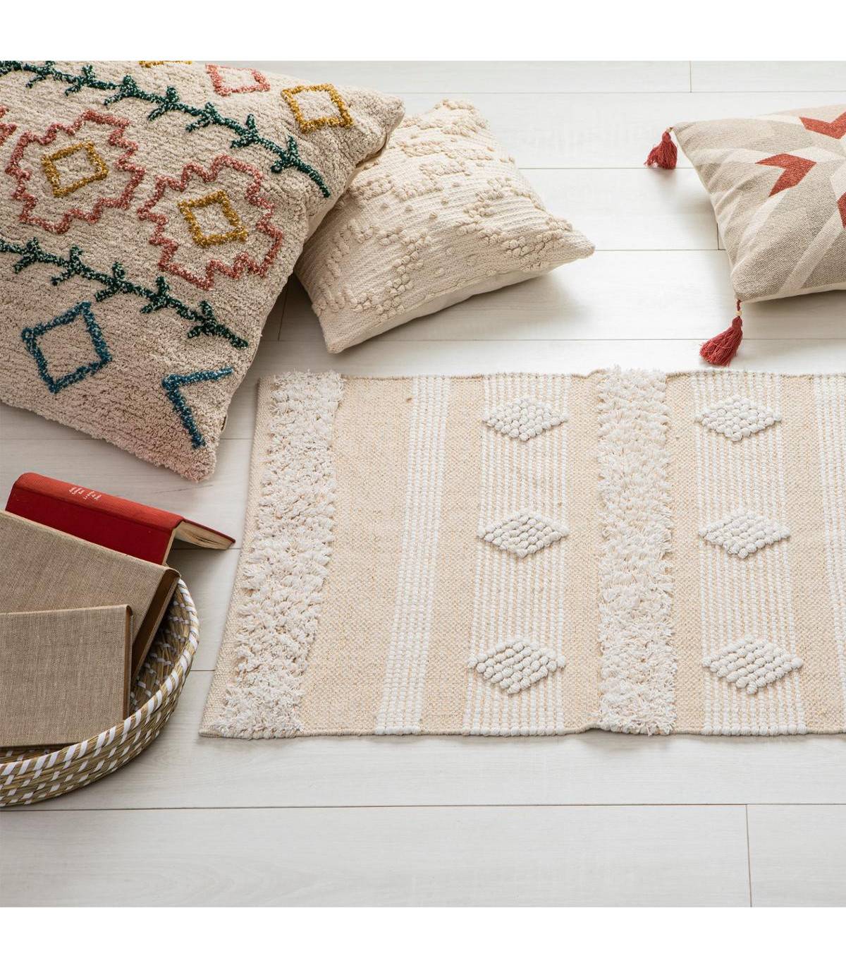 Tapis décoratif en Coton motif sable et cuivre 60 x 90 cm - Imagen 3