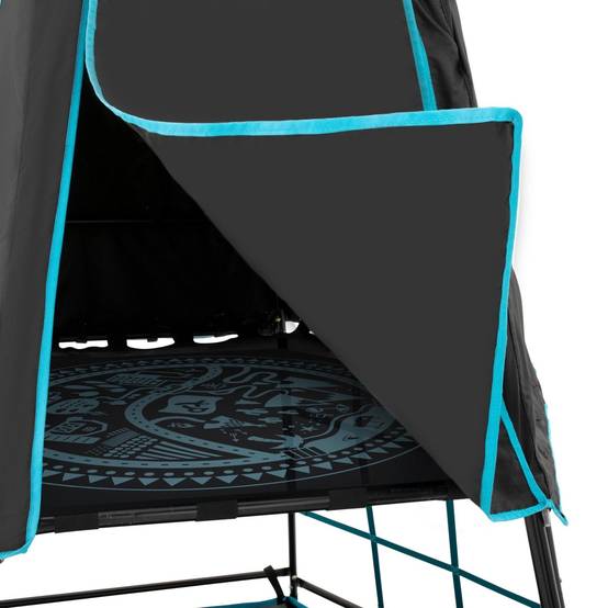 Tp Toys - Aire de jeux métal EXPLORER TOUR noir - tapis explorer - balançoire - basket - toboggan - piscine à balles h246 cm - Imagen 4