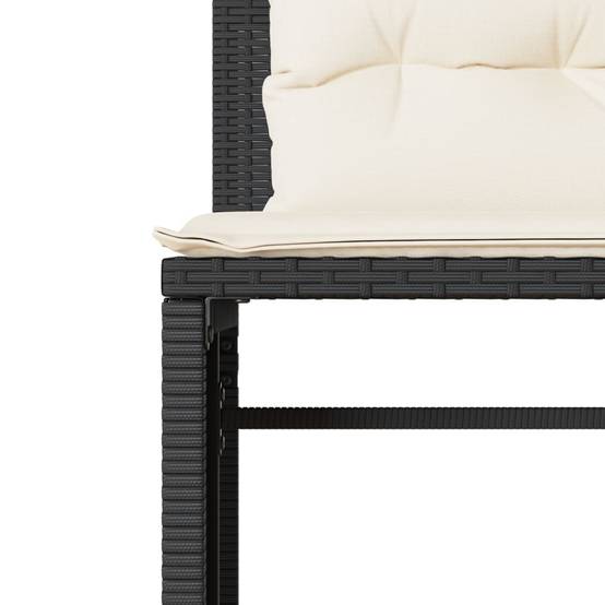 Salon de jardin 4 places en résine tressée avec coussins et tables Noir – ComfortXL Outdoor Living - Image 8