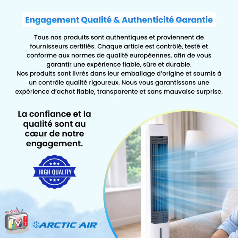 Rafraichisseur d'Air Colonne | Ventilateur Portable | Climatiseur mobile pour Intérieur | Oscillant 170° | Réservoir Grande Autonomie - VENTEO - Image 7