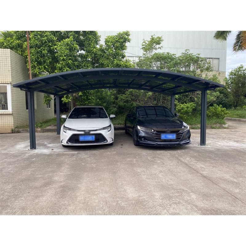 X-Metal - Carport double 30m² aluminium polycarbonate gris anthracite avec gouttières intégrées Eagle X-Metal - Image 3