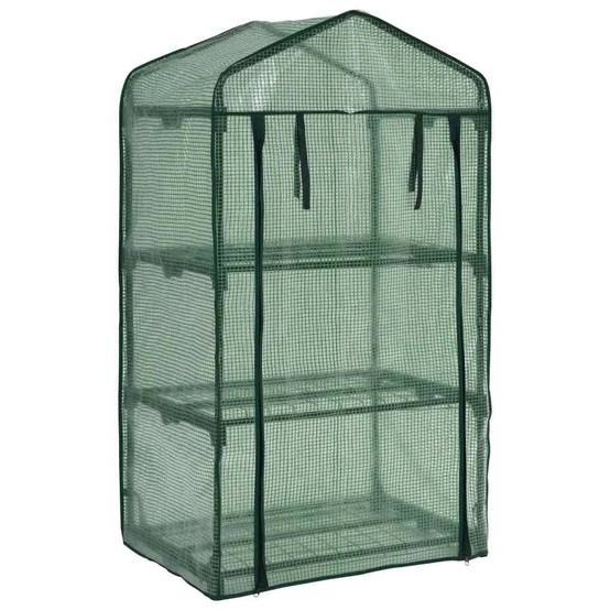 Mini-serre 0.34m² - Serre de jardin - Serre de culture à 3 niveaux 69x49x125 cm MP563 MAISON CHIC - Image 3