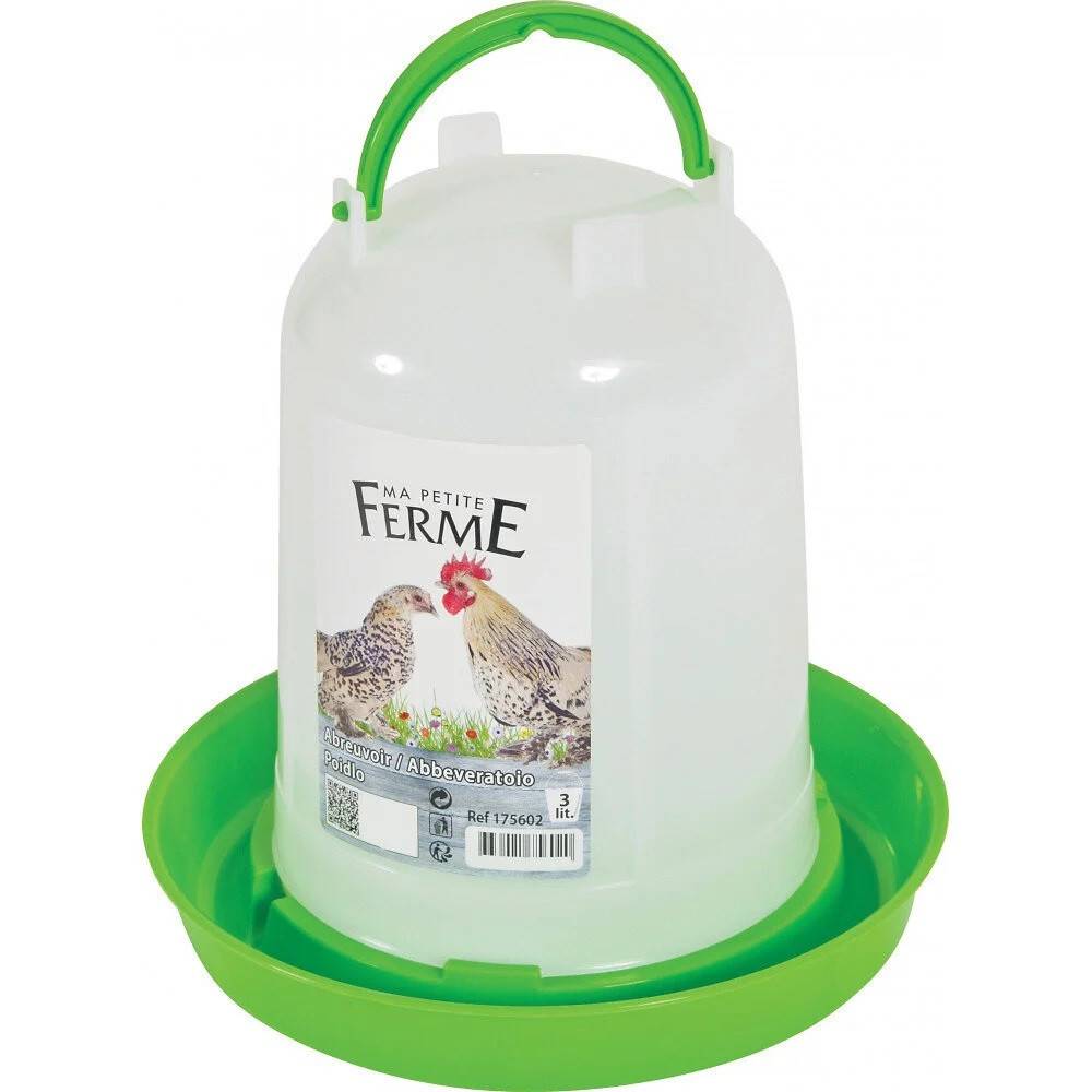 animallparadise - Abreuvoir en plastique, capacité 3 litres, basse cour - Imagen 2