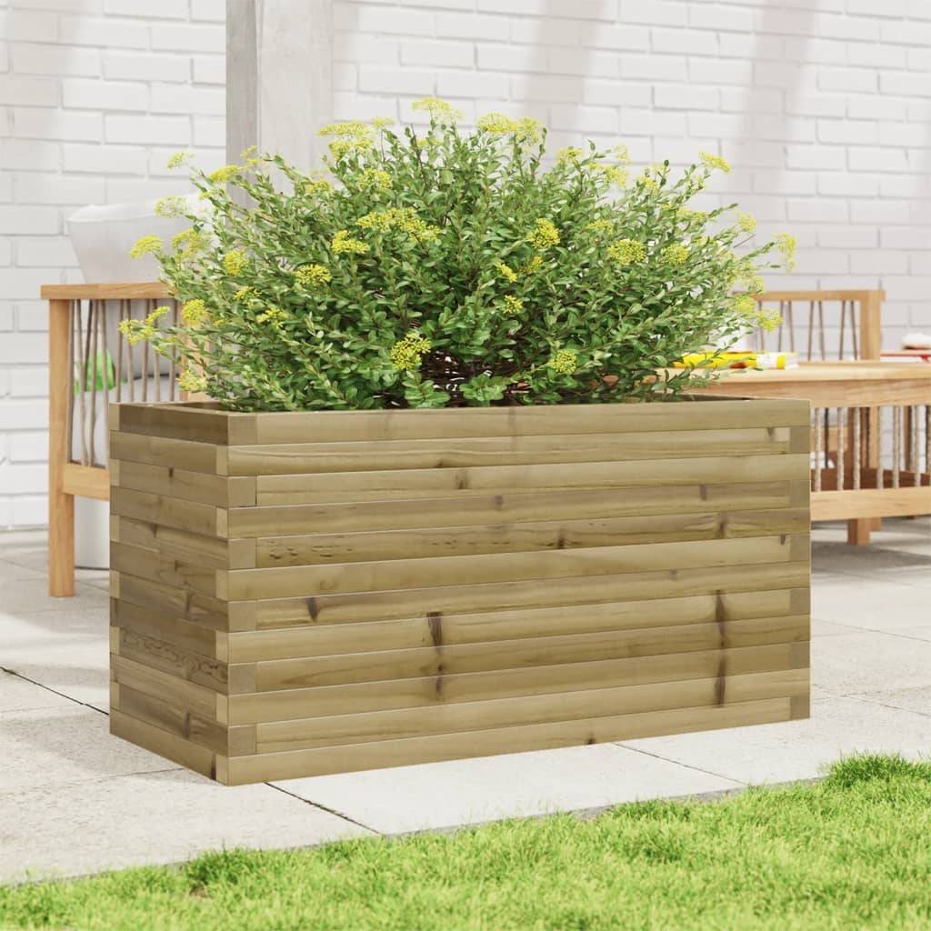 Jardinière - Bac à fleurs - Pot de fleurs 90x40x46 cm bois de pin imprégné - Image 3