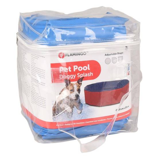 Flamingo - Piscine ø 80 x 20 cm DOGGY SPLASH bleu pour chien - Image 2
