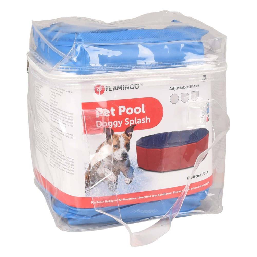 Flamingo - Piscine ø 80 x 20 cm DOGGY SPLASH bleu pour chien - Image 2