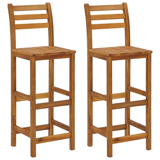 Bar de Jardin avec Toit et Tabourets 3 Pièces Bois d'Acacia Solide pour Ambiance Bistrot Tropicale Brun – ComfortXL Outdoor Living - Image 6
