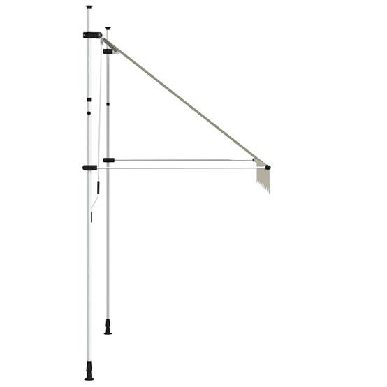 Store banne | Auvent manuel rétractable 200 cm Crème Maison Chic - Image 4