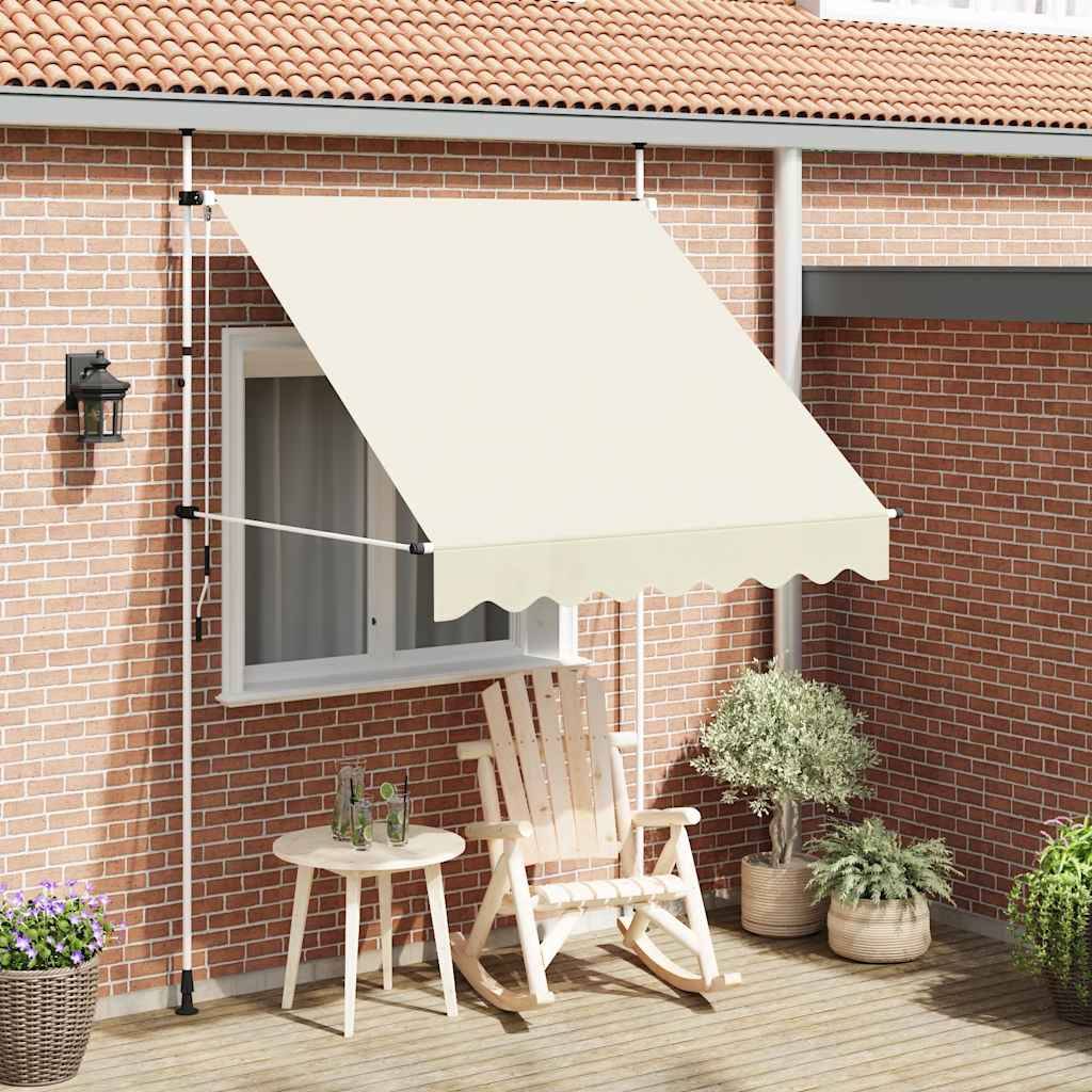 Store banne | Auvent manuel rétractable 200 cm Crème Maison Chic - Image 2