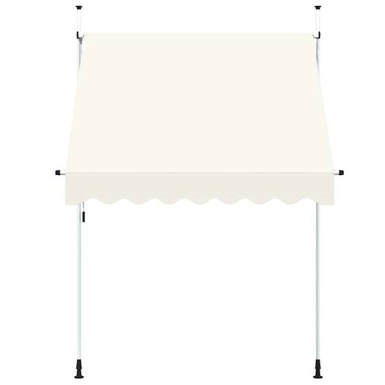 Store banne | Auvent manuel rétractable 200 cm Crème Maison Chic - Image 3