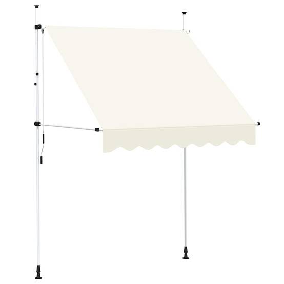 Store banne | Auvent manuel rétractable 200 cm Crème Maison Chic - Image 1