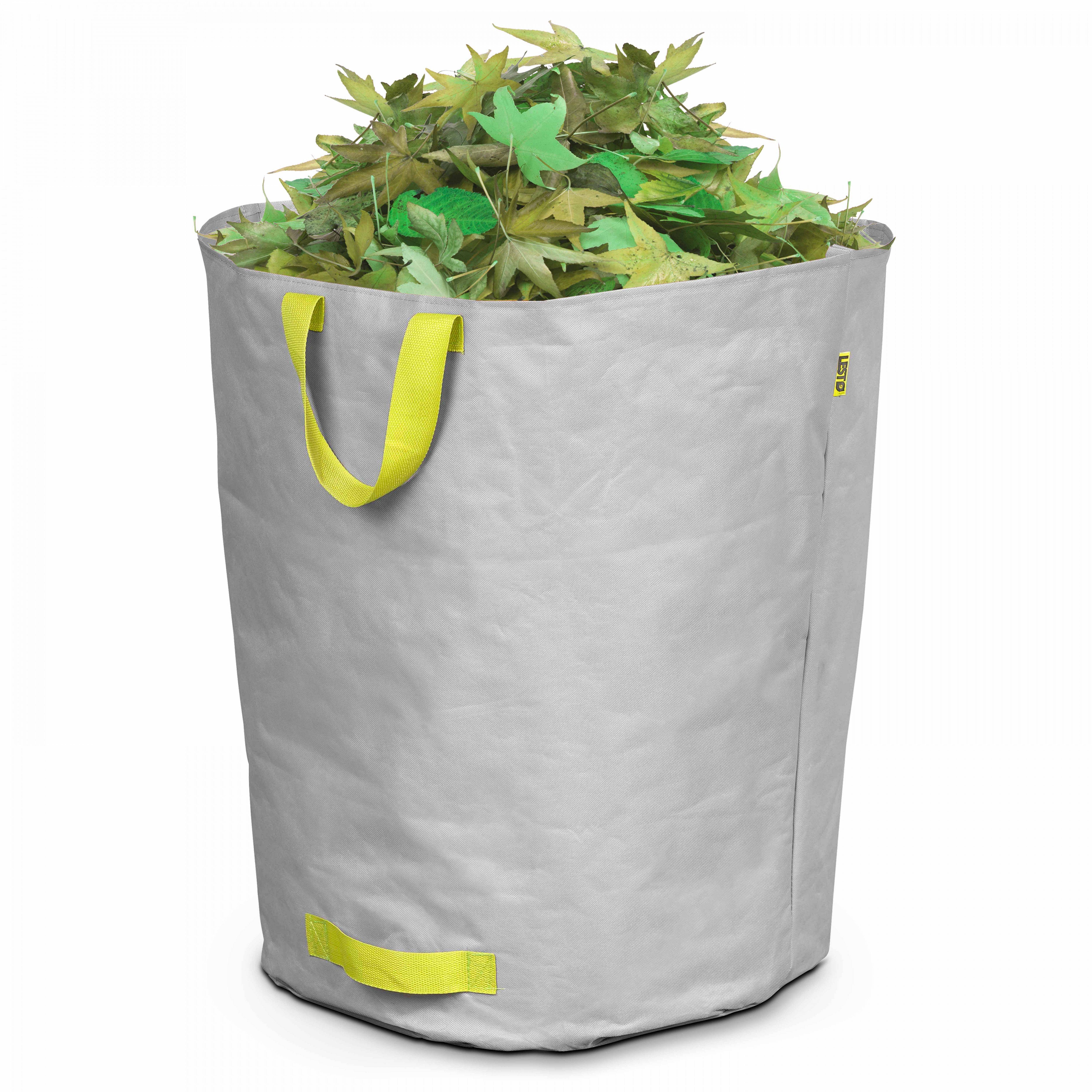 Oviala - Lot de 3 sacs à déchets de jardin 160l polyester gris Lesto - Oviala - Imagen 2