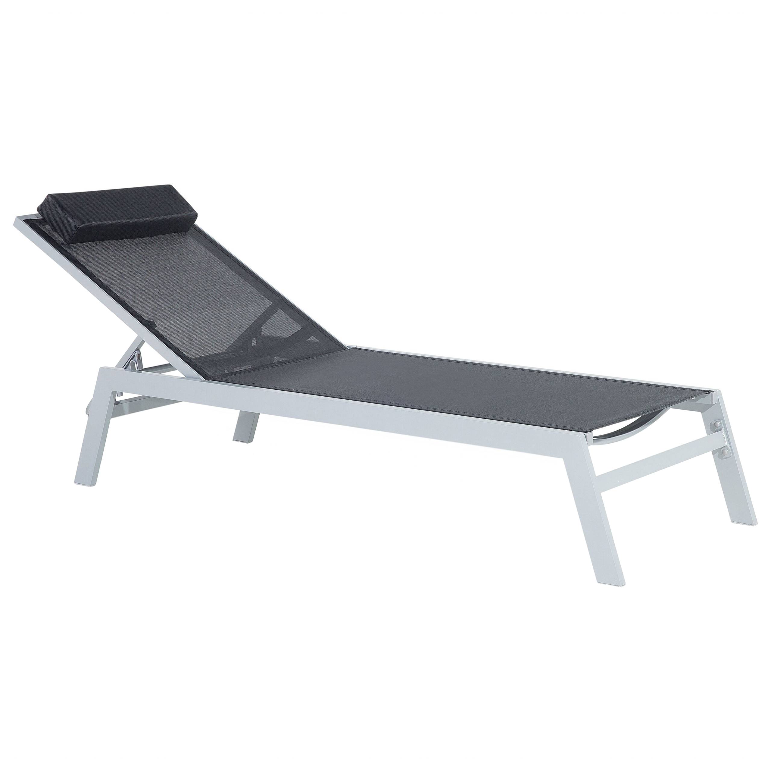 Beliani - Chaise longue Aluminium Noir CATANIA - Beliani - Imagen 2