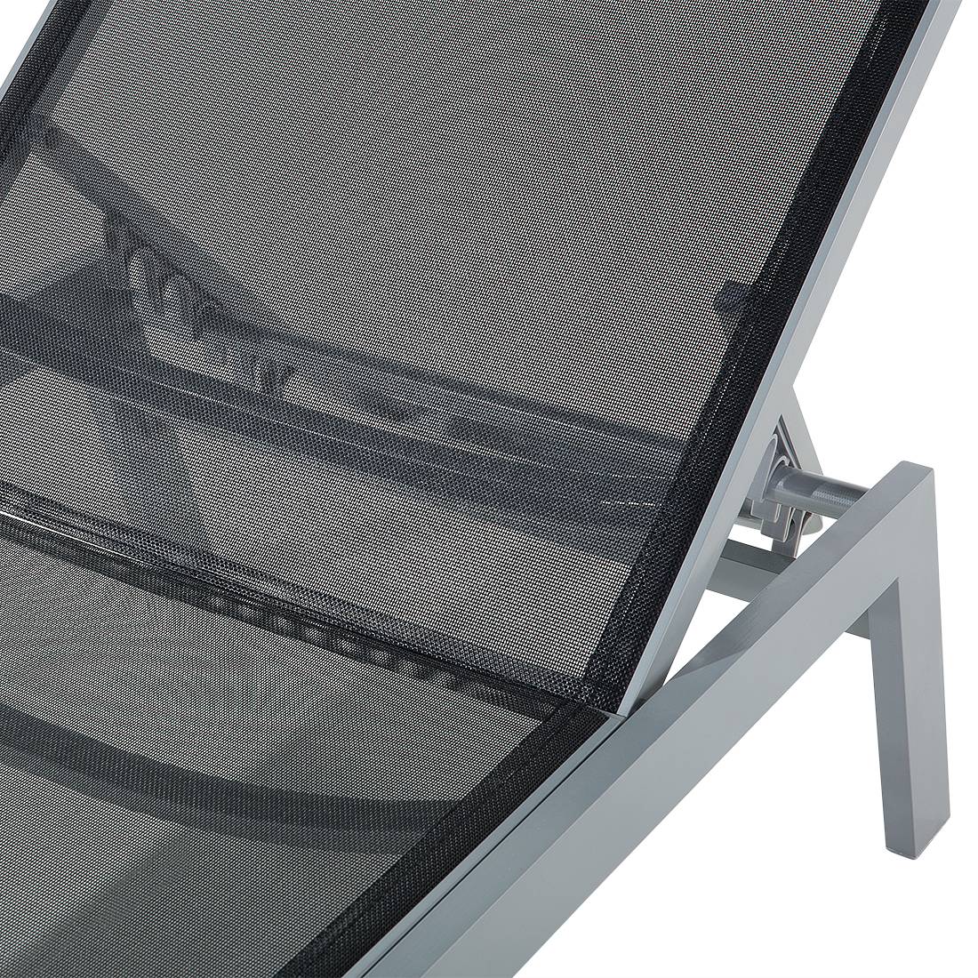 Beliani - Chaise longue Aluminium Noir CATANIA - Beliani - Imagen 5