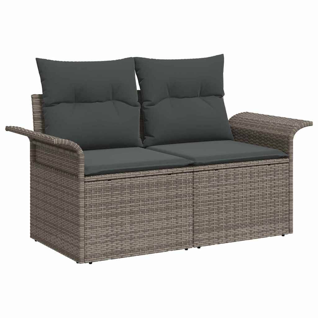 Salon de Jardin 4 Places en Résine Tressée Modulable pour Balcon Gris – ComfortXL Outdoor Living - Image 6