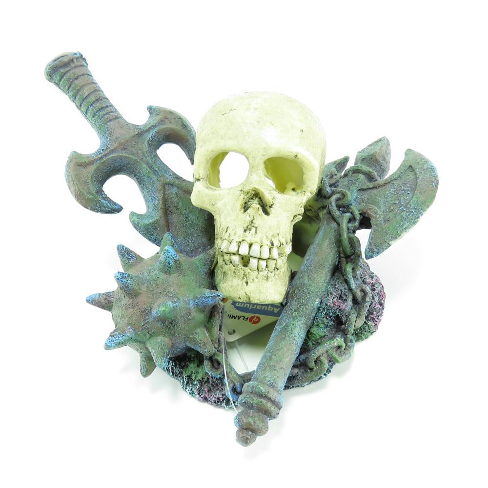 crane armes épée, 19 x 15 x 11 cm. Décoration aquarium. - Imagen 1
