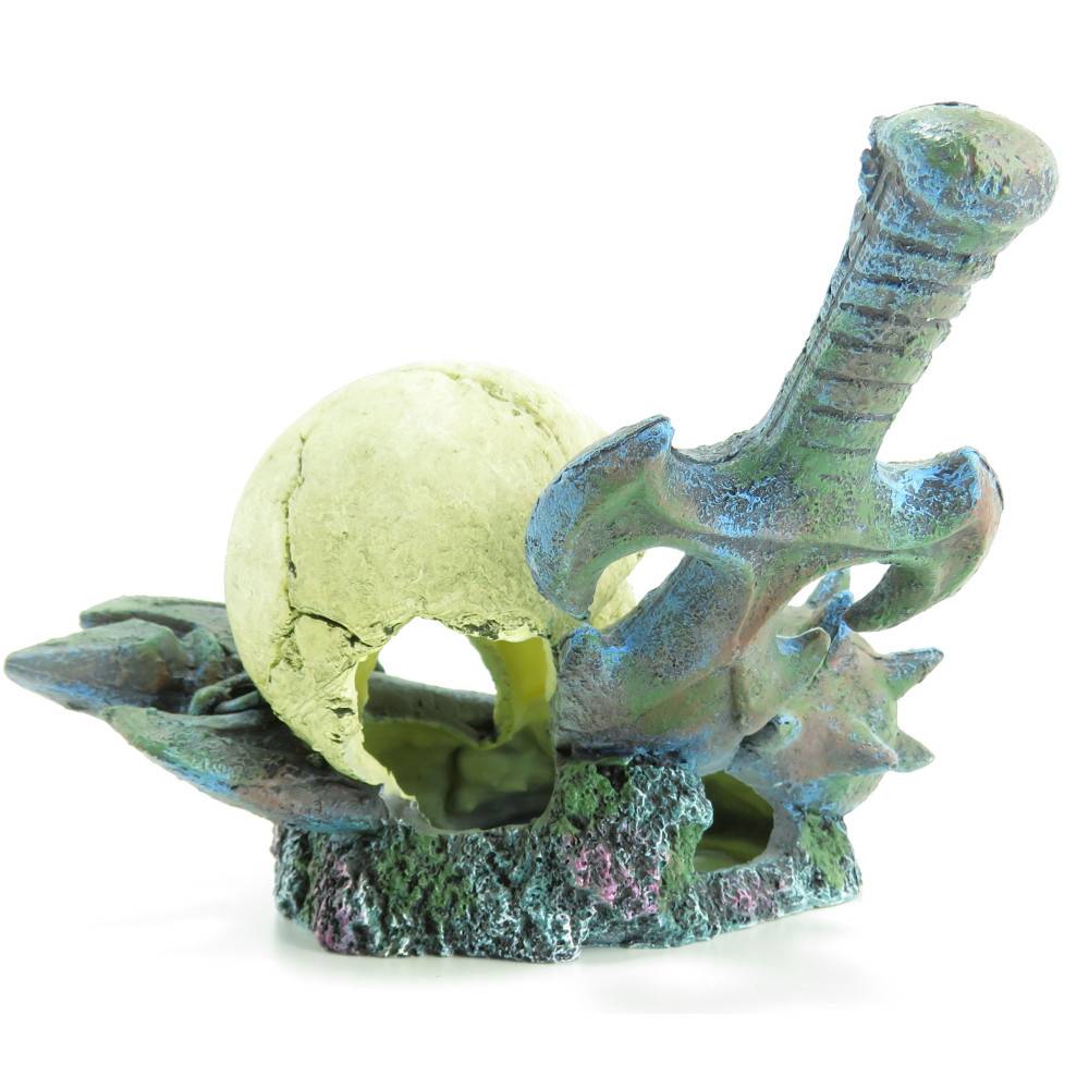 crane armes épée, 19 x 15 x 11 cm. Décoration aquarium. - Imagen 4