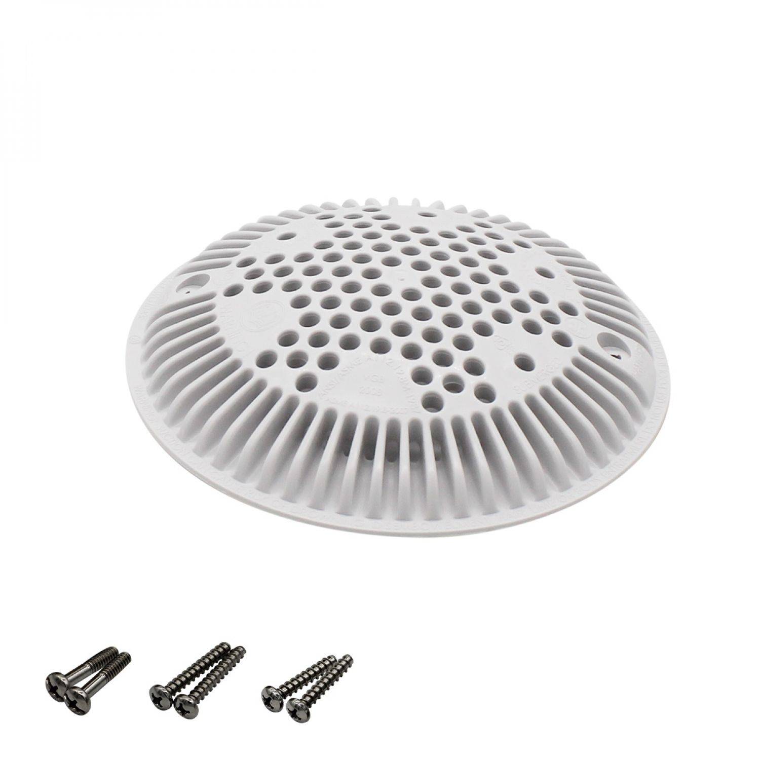 Hayward - Grille bonde de fond ronde bombée avec vis pour piscine - Diam 19,5 cm - Blanc - WGX1048E - Hayward - Imagen 1