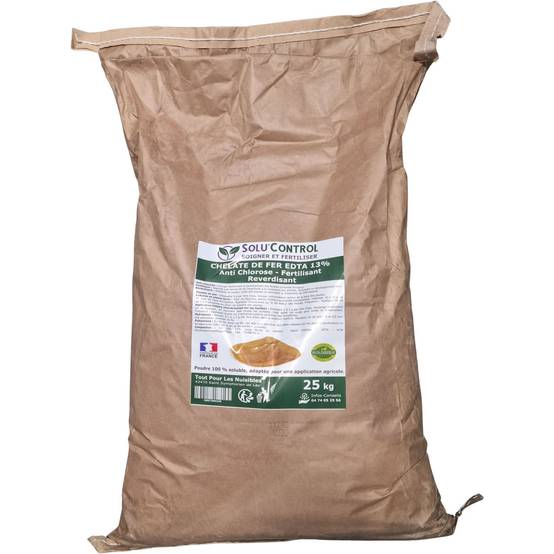 SOLU'CONTROL - Chélate de Fer EDTA 13%, Anti-chlorose, Fertilisant, Reverdissant, 25 kg - Image 2
