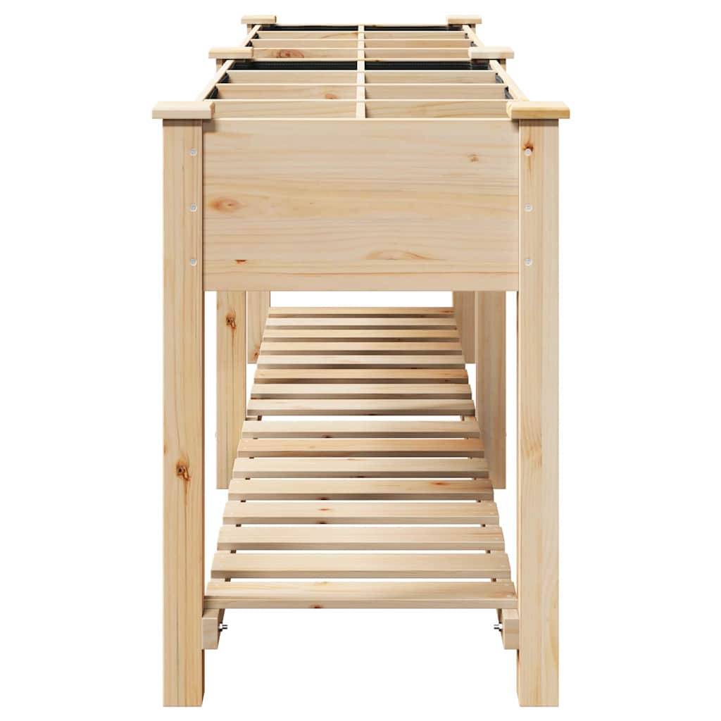 Cache-pot, Pot De Fleurs avec étagère Beige 203.5 x 53 x 76.5 cm g369 - Image 6