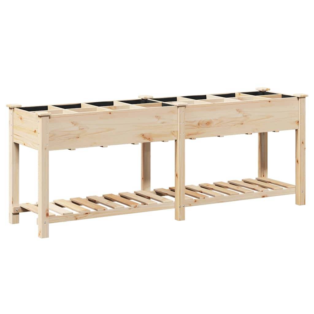 Cache-pot, Pot De Fleurs avec étagère Beige 203.5 x 53 x 76.5 cm g369 - Image 1