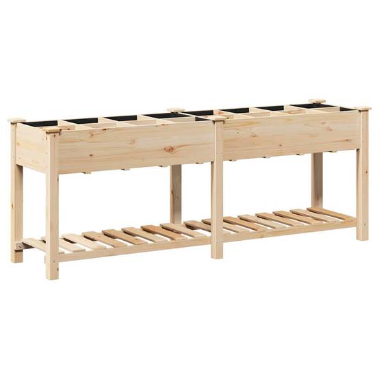 Cache-pot, Pot De Fleurs avec étagère Beige 203.5 x 53 x 76.5 cm g369 - Image 7