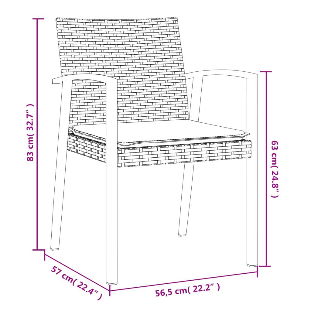 Ensemble Table et Chaises de Jardin pour 6 en Polyrotin Noir, Table XXL 200cm avec Plateau Verre – ComfortXL Outdoor Living - Image 10