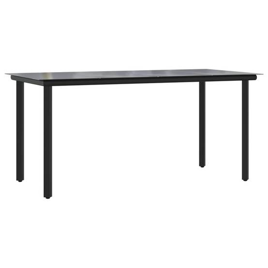 Ensemble Table et Chaises de Jardin pour 6 en Polyrotin Noir, Table XXL 200cm avec Plateau Verre – ComfortXL Outdoor Living - Image 6