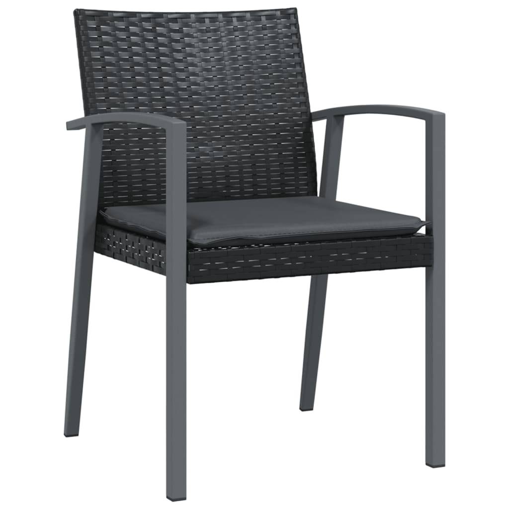 Ensemble Table et Chaises de Jardin pour 6 en Polyrotin Noir, Table XXL 200cm avec Plateau Verre – ComfortXL Outdoor Living - Image 5