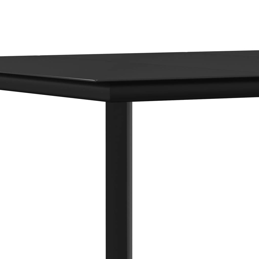 Ensemble Table et Chaises de Jardin pour 6 en Polyrotin Noir, Table XXL 200cm avec Plateau Verre – ComfortXL Outdoor Living - Image 8