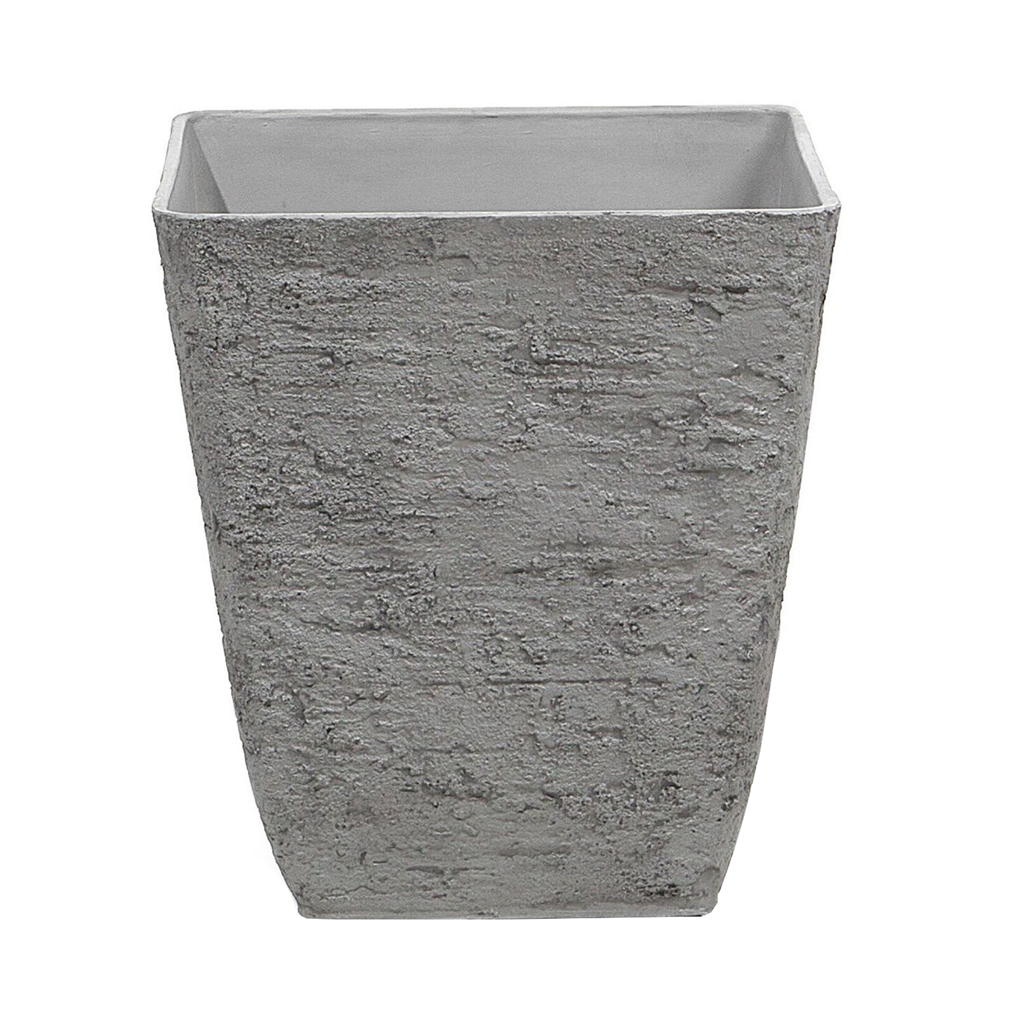 Beliani - Cache-Pots Gris en Polyrésine 39 x 39 x 43 cm Effet Pierre Pot de Fleurs Idéal pour Extérieur et Intérieur Evasés Lot de 2 - Imagen 4