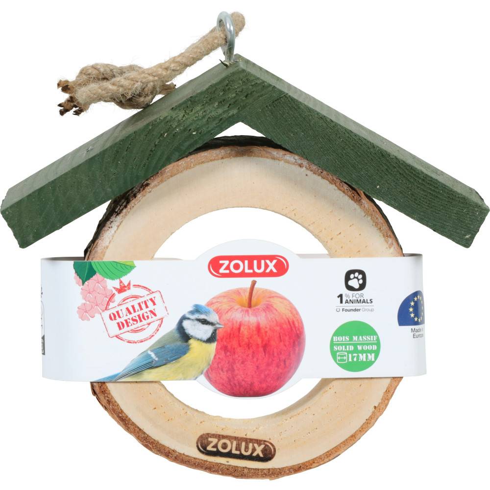 Zolux - Support pour pomme  en bois massif pour oiseaux - Imagen 1