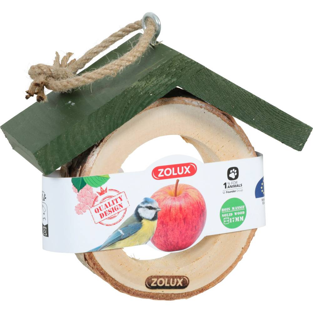Zolux - Support pour pomme  en bois massif pour oiseaux - Imagen 2