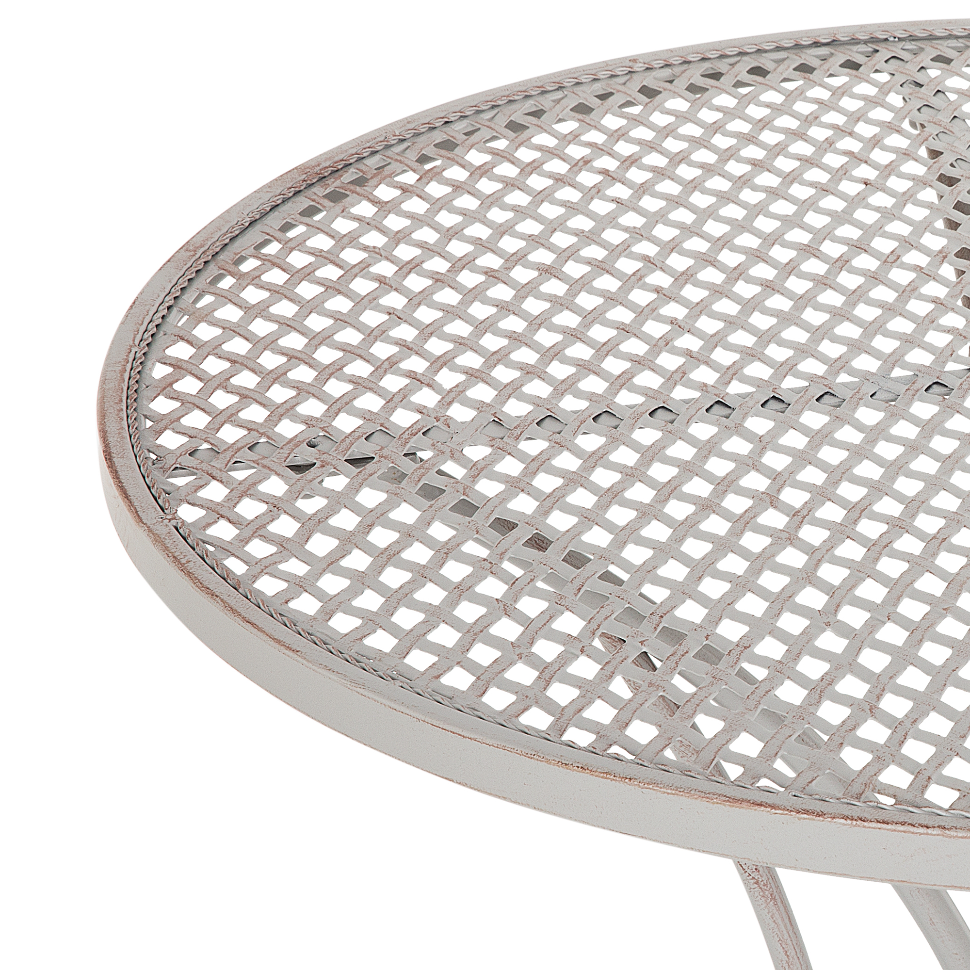 Table ronde, 2 Personnes Métal Gris CILENTO - Beliani - Image 3