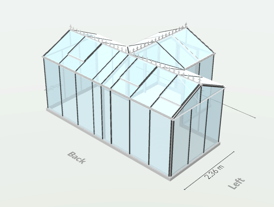 15m²  -  Serre en polycarbonate 8 mm alvéolés  - Euro T Classic - Alu - 15m² - ALUMINIUM - L'atelier Des Serres - Imagen 8