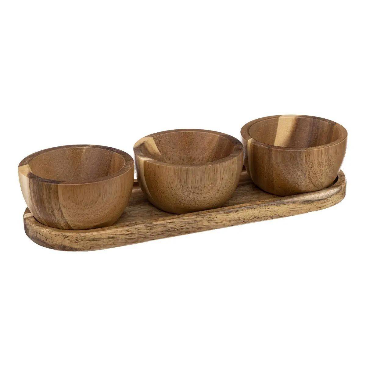 Set Apéritif 4 Pièces "Alicante" 30cm Marron - Image 1