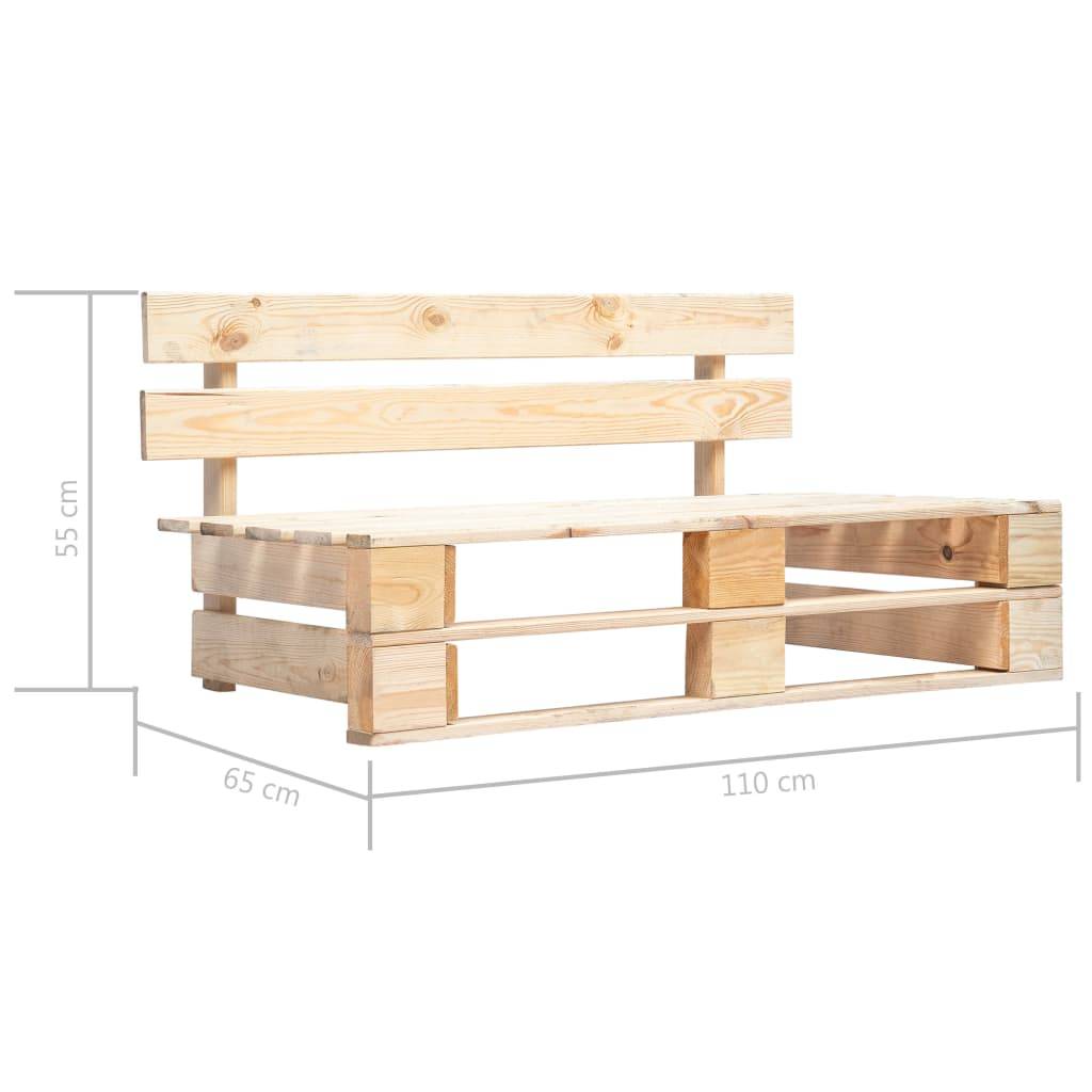 Helloshop26 - Salon de jardin meuble d'extérieur ensemble de mobilier palette 6 pièces avec coussins bois de pin imprégné - Imagen 8