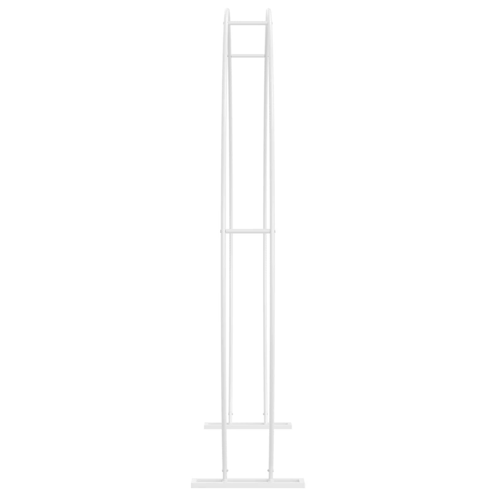 Arche de Mariage Ronde Acier Blanc Décoration Cérémonie et Jardin 223x201cm - ComfortXL Outdoor Living - Image 6