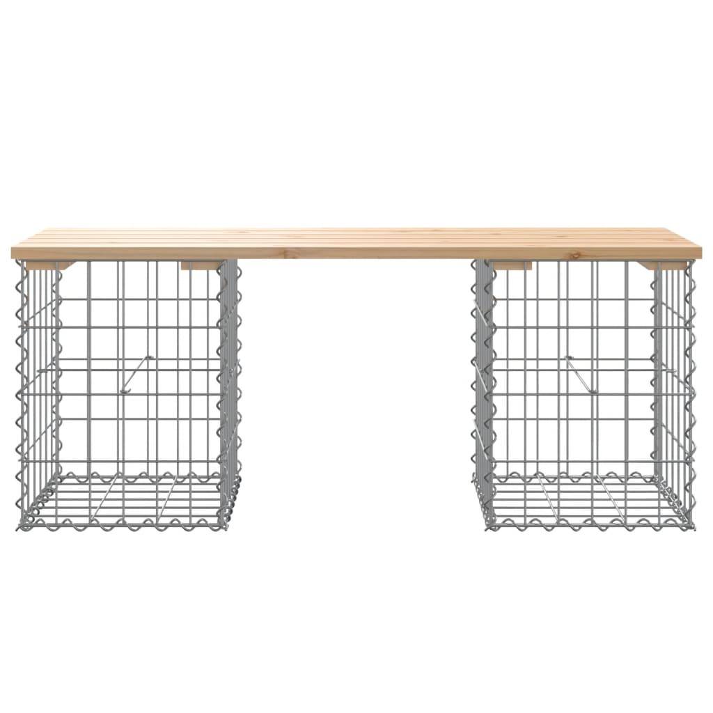 Maison Chic - Banc de jardin - Banc d'extérieur - Banquette design de gabion 103x31x42 cm bois massif de pin - Imagen 3
