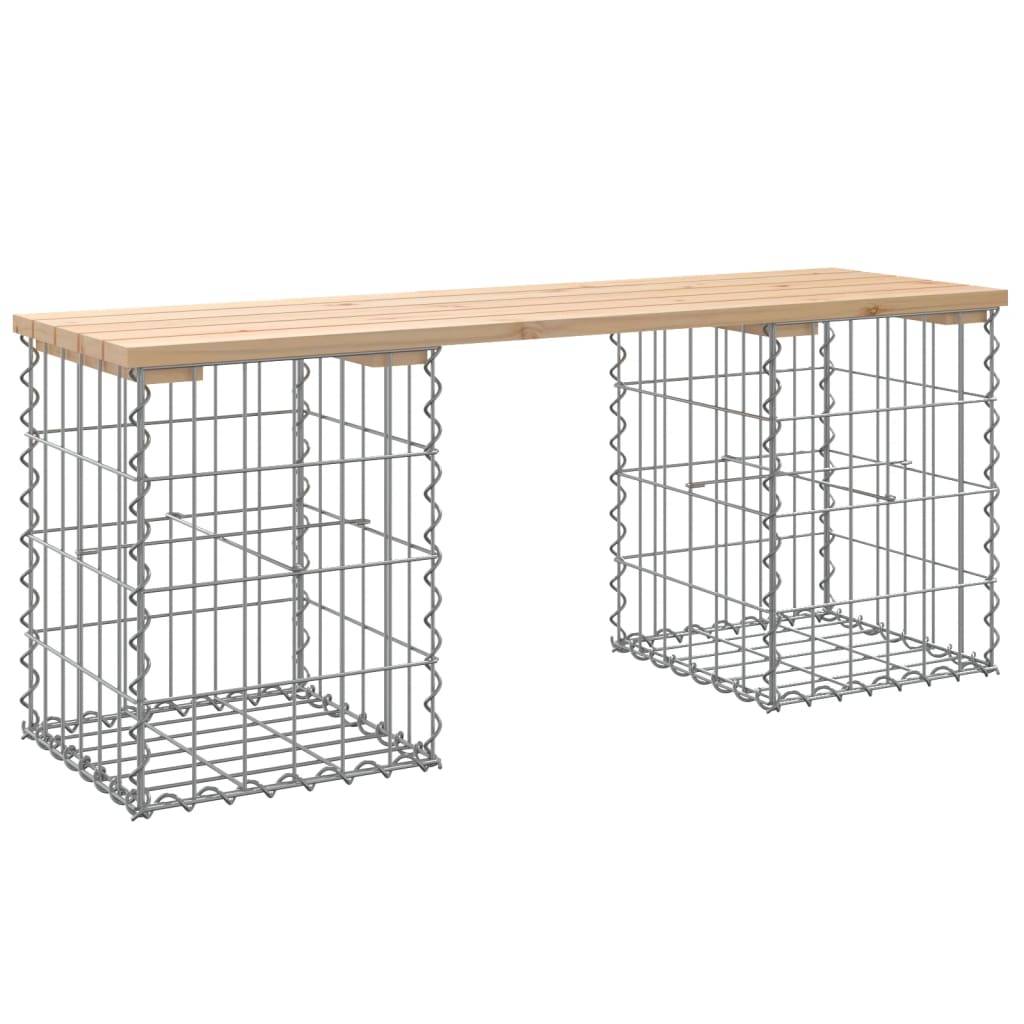Maison Chic - Banc de jardin - Banc d'extérieur - Banquette design de gabion 103x31x42 cm bois massif de pin - Imagen 1