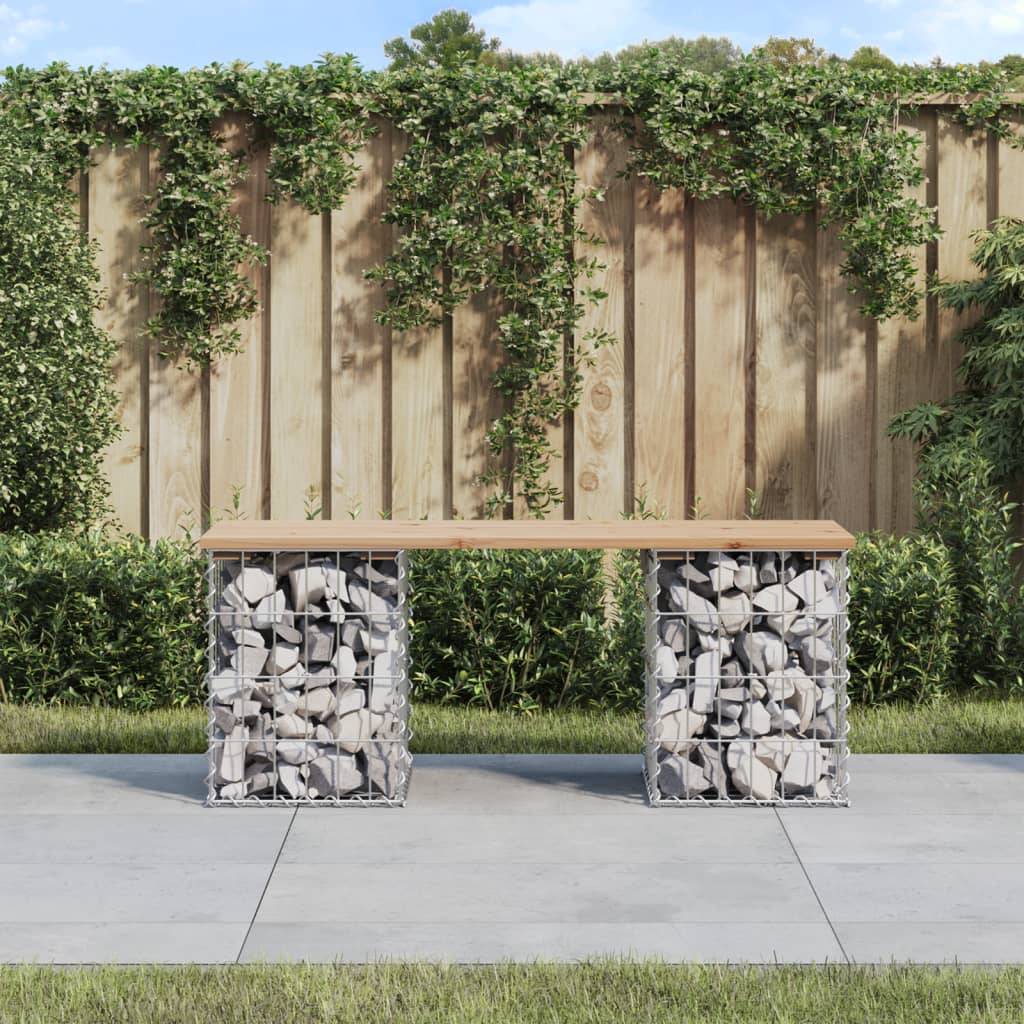 Maison Chic - Banc de jardin - Banc d'extérieur - Banquette design de gabion 103x31x42 cm bois massif de pin - Imagen 2
