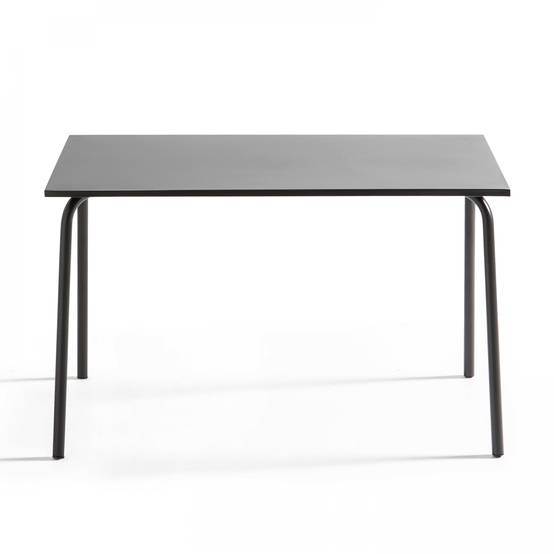 Oviala - Table de jardin en acier 6 places 120 cm gris Palavas - Oviala - Imagen 5