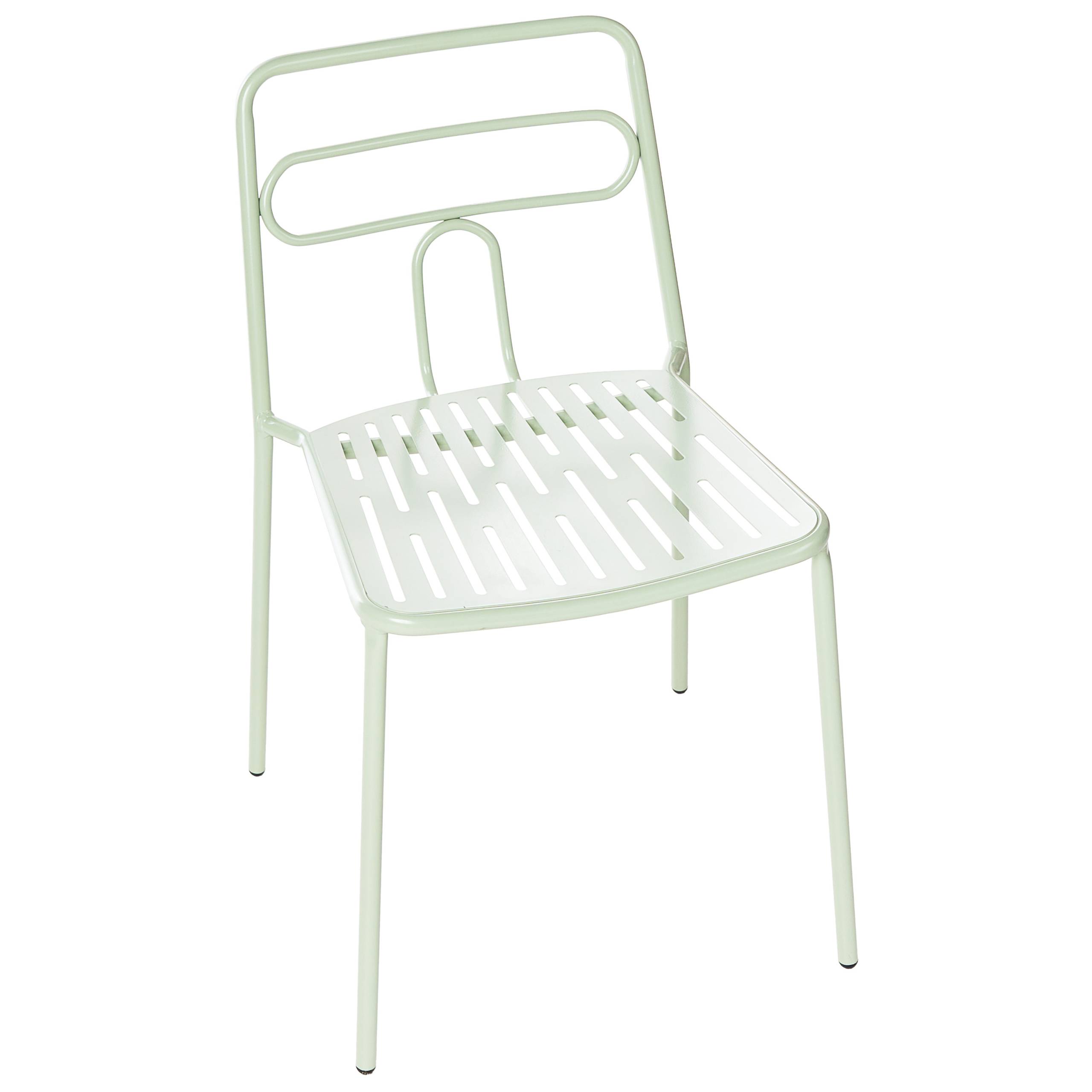 Beliani - Chaise de jardin Acier Vert clair AGEROLA - 48x48x78- Beliani - Image 3