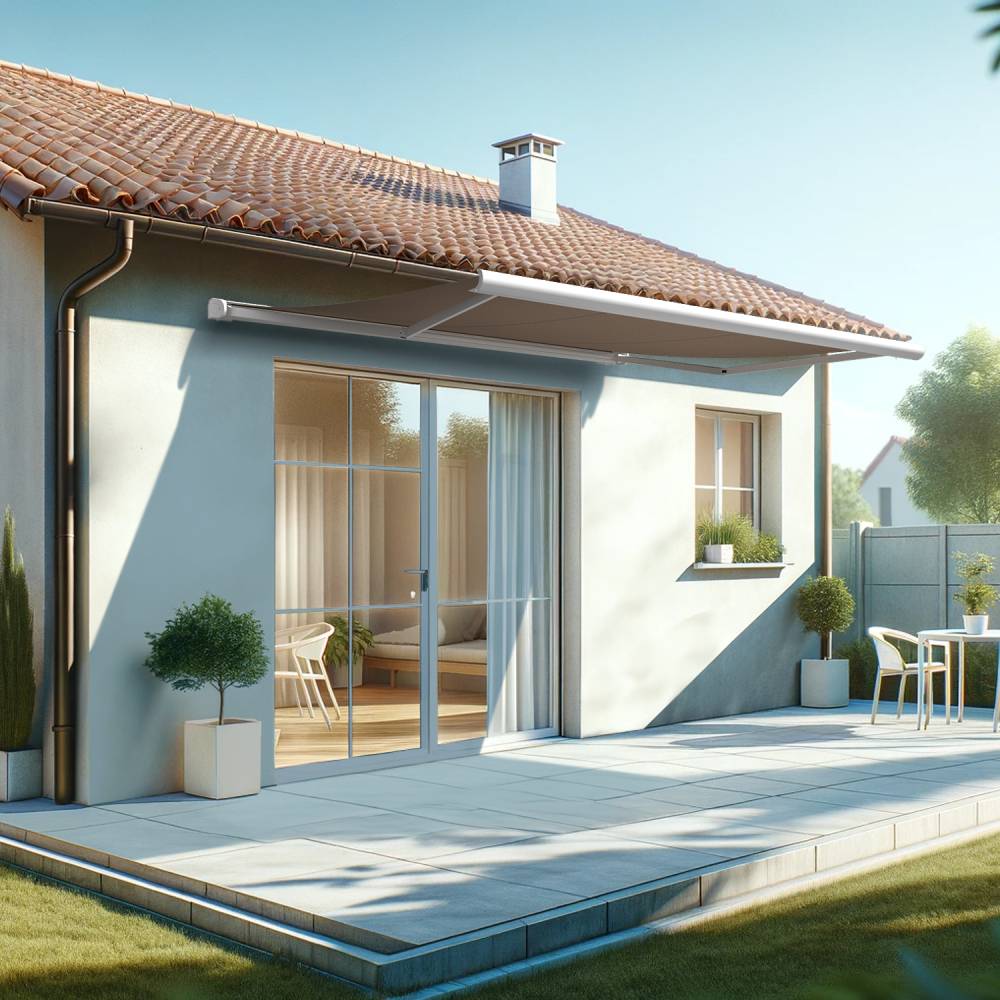Intersun - Store banne coffre HEVOA 4,00x3,00 M (Manuelle - Blanc - Taupe) - INTERSUN - Imagen 2