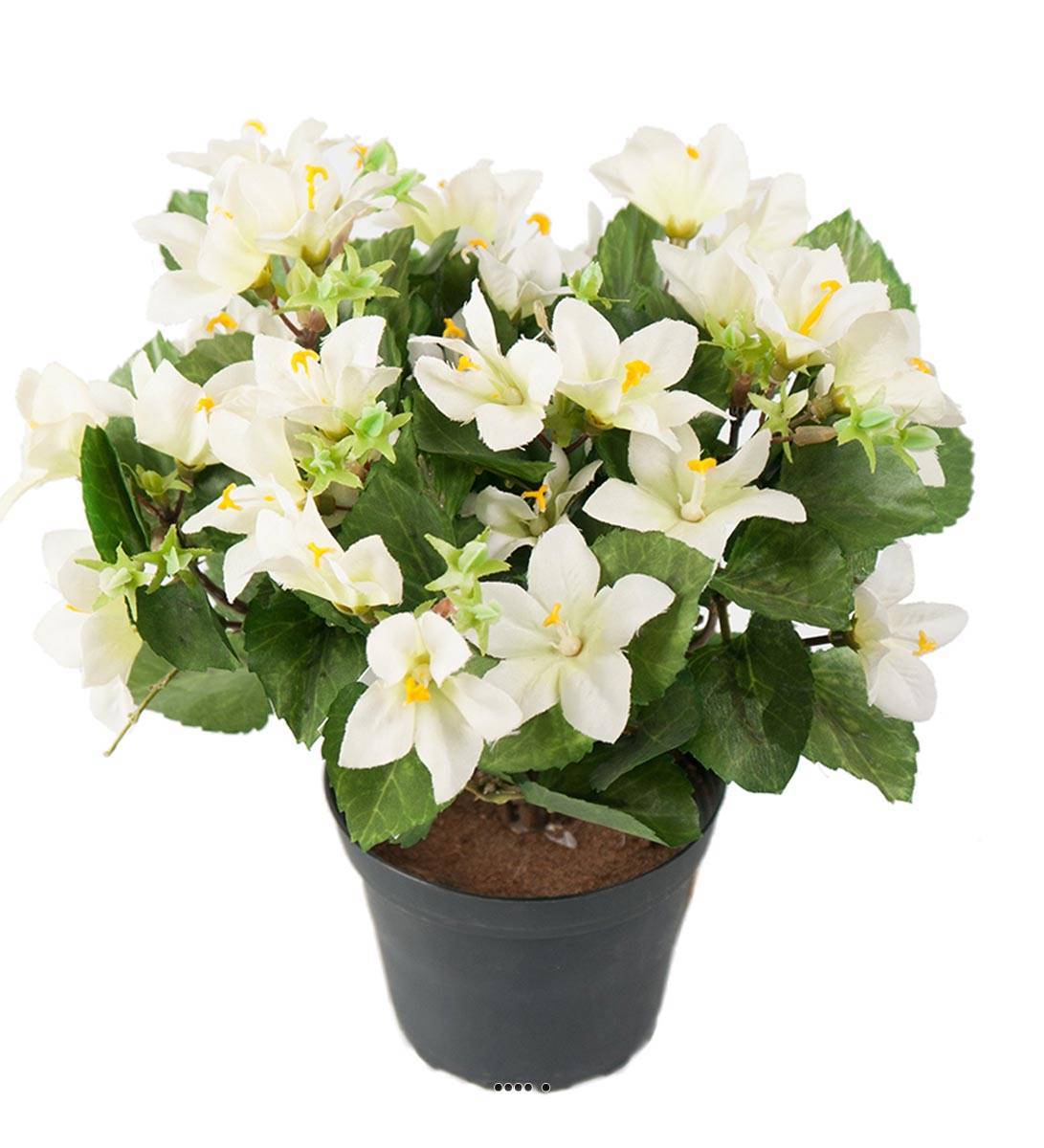 Artificielles - Campanules artificielles en pot, H 25 cm Crème - couleur: Crème - Imagen 1