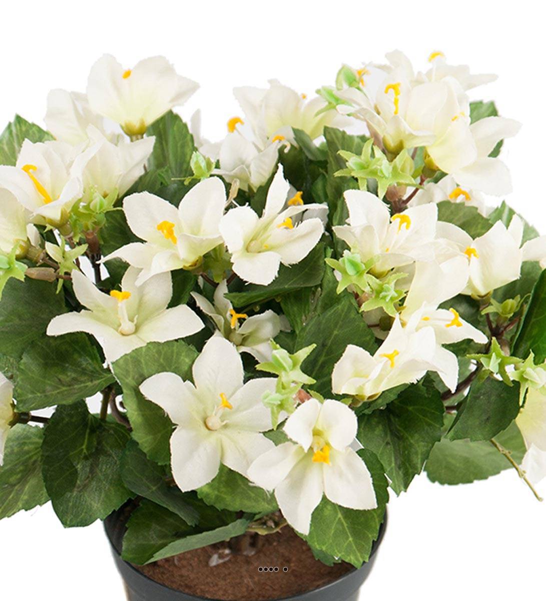 Artificielles - Campanules artificielles en pot, H 25 cm Crème - couleur: Crème - Imagen 3