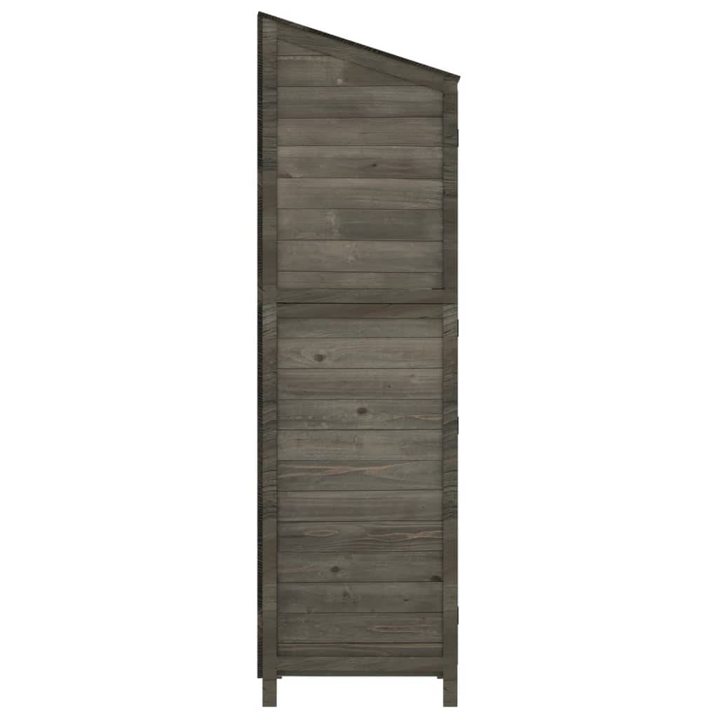 Abri de jardin 0.53m² - Cabane de jardin - Remise de jardin Anthracite 102x52x174,5cm Bois de sapin solide MP668 MAISON CHIC - Image 5