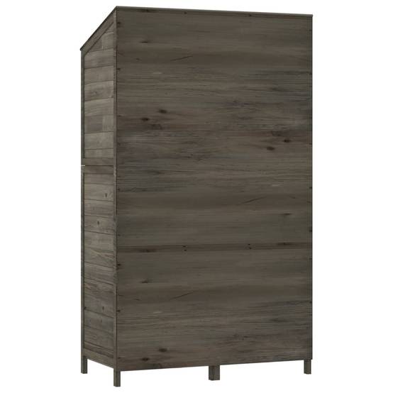 Abri de jardin 0.53m² - Cabane de jardin - Remise de jardin Anthracite 102x52x174,5cm Bois de sapin solide MP668 MAISON CHIC - Image 6