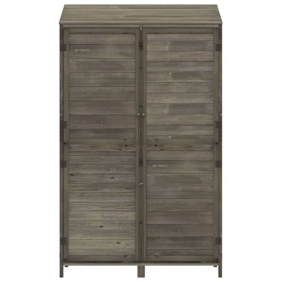 Abri de jardin 0.53m² - Cabane de jardin - Remise de jardin Anthracite 102x52x174,5cm Bois de sapin solide MP668 MAISON CHIC - Image 4